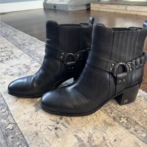 Sam Edelman Black Leather Ankle Boots